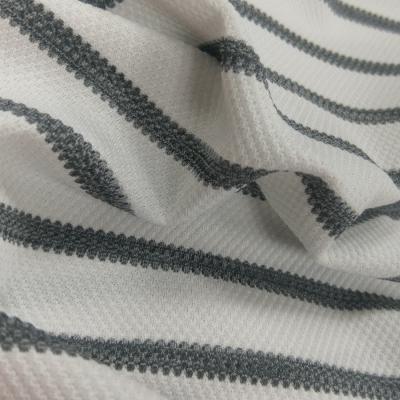 China Stretch Wicking Stretch Pique Polyester Spandex Stripe Knit Fabric For Sports Wear Swimwear for sale