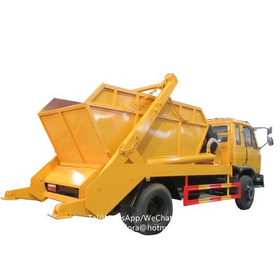 China Garment Shops Right Hand Drive Rear Loader 8m3 10m3 Drop Off Dump Skip Bin Metal Skip Container Garbage Truck for sale