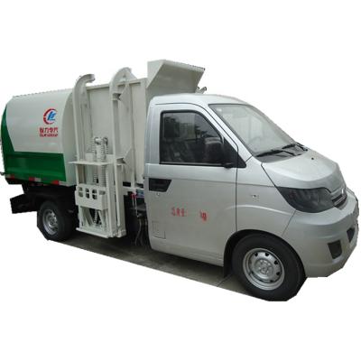 China Lowest new hotels price CLW gasoline 75HP karry side barrel lifting mini garbage trucks for sale for sale