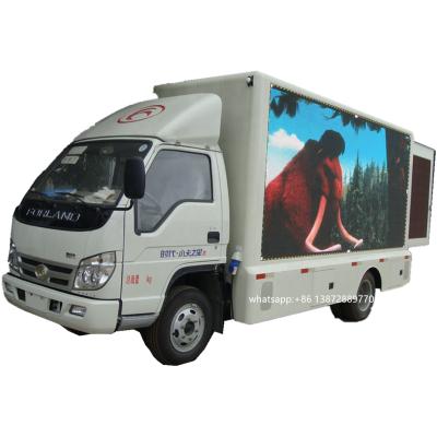 China Foton small outdoor mobile supermarket promotion CLW new P3 P4 P5 P6 led billboard truck with foldable stage for sale