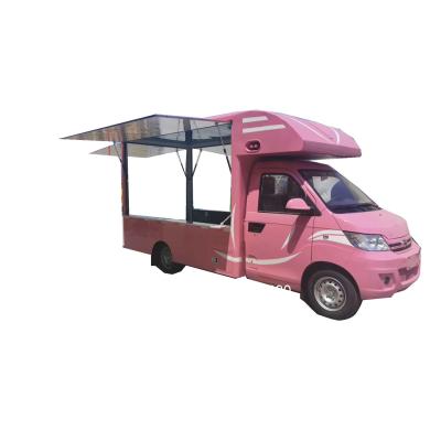 China Street selling new mini gasoline food truck 4 wheel street food van truck mobile fryer shop snack for sale