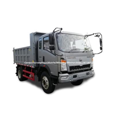 China Professional Mini Howo Dumper Truck Sand Tipper Truck 4*2 Dump Truck Factory 4 - 6L for sale