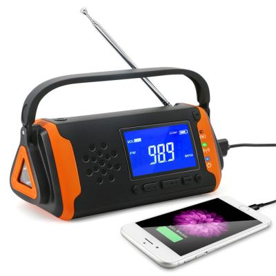 China PORTABLE Hand Crank Radio Solar Flashlight Portable Emergency Weather Alert Radio for sale