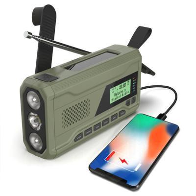 China PORTABLE Earthquake Survival Kit Portable Flashlight Solar Crank Buffer Digital Radio for sale