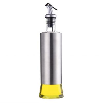 China Sustainable 300ml 500ml Direct Dispensing Stainless Steel Oil Pourer Bottles Oil Vinegar for sale