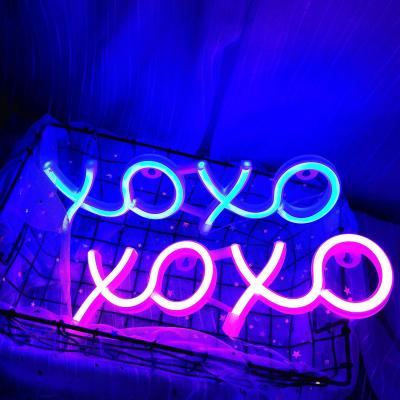 China Creative Fun Decoration Room Decoration Party Decoration Atmosphere Night Light XOXO LANDSCAPE Shape LED Neon Lamp Neon Lamp/ for sale