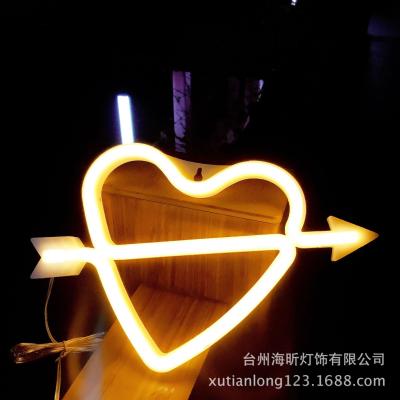 China Christmas Decoration Wall INS Creative Led Bedroom Neon Lamp LANDSCAPE Cupid Arrow Love Neon Lights LED Neon Lights/ for sale