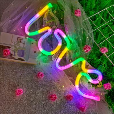 China Wholesale Letters LED Atmosphere Light Room Decoration Proposal Birthday LOVE shape LANDSCAPE Amazon Spot LED Neon Light Small Neon Lamp/ for sale