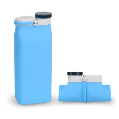 China Viable Portable Reusable Collapsible Silicone Water Bottle for sale