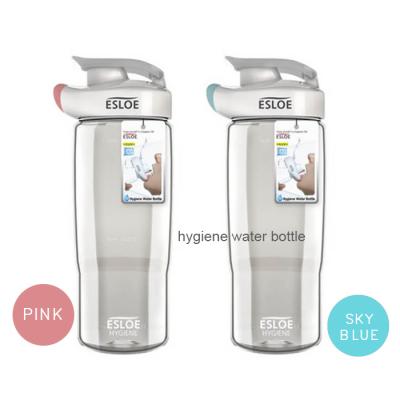 China Shenzhen Sustainable Travel Water Bottle Hygiene Water Bottle Shaker Tritan Plastic Cups With Storage for sale