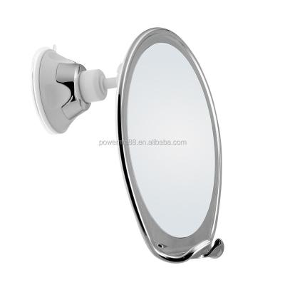 China With Super Strong Suction Cup 70mm 360 Degree Rotating Fogless Shower Mirror With Razor Hook For Anti Fog Shaving for sale