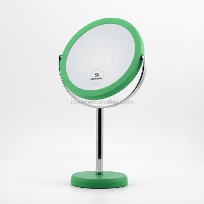 China Bestselling Double Sided Makepup Round Mirror with 10X Magnifying Desktop Vanity Mirror for sale