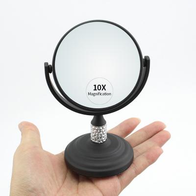 China Magnifying 3 Inch 1x/10x Magnification Double Sided Mini Desktop Mirror Gifts For Kids for sale