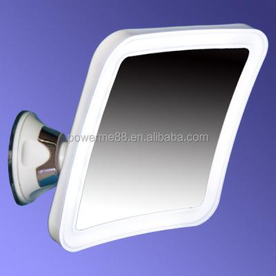 China The Square WALL Bathroom Mirror With Light Battery Cable The Light Bathroom Mirror Lighted Mirror With Super Strong Suction Cup for sale