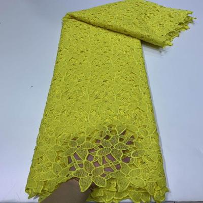 China H016 Sustainable African Embroidery Fabric Sequin African Lace Single Petal Ironing And Drilling Petal Perforated Lace Fabric for sale