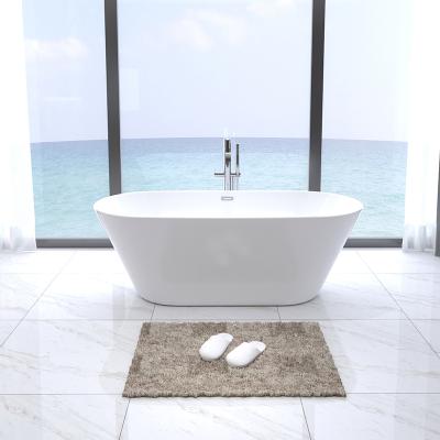 China Luxury Bathroom Tubs Freestanding Round Acrylic Freestanding Soaking Bathtub For Adults 1.55M/1.7M Oval Freestanding Left for sale