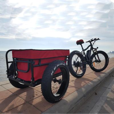 China Aluminum alloy factory direct sales beach trailer can be used in electric bicycles, electric tricycles 20inch snow bicycle trailer have current for sale