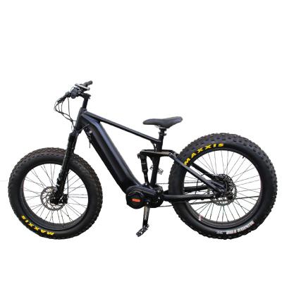 China Factory price aluminum alloy 26inch mid ebike ebike 1000w motor 52V full suspension electric motor bike super fat tire electric mountainbike for sale