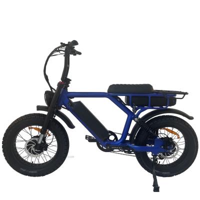 China Aluminum Alloy 20inch Double Fat Tire Electric Motor Cycle Battery Electric Motorcycle Fat Adult Electric Bike 1000w Mountain for sale