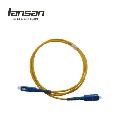 China PVC/LSZH SC-SC Single Mode Simplex Fiber Optic Patch Cord for sale