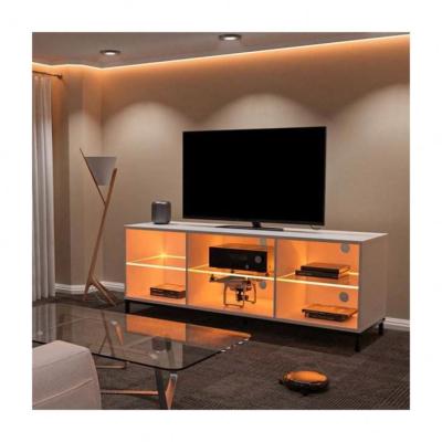 China (Size) 2022 Newly Designed Adjustable Modern TV Cabinets with Glass and LED TV Cabinets for sale