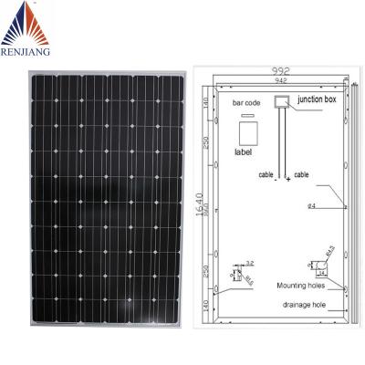 China Industrial Solar Panel Making Machine Produce 250watt Mono siliconSolar Panels With Aluminum Frame for sale