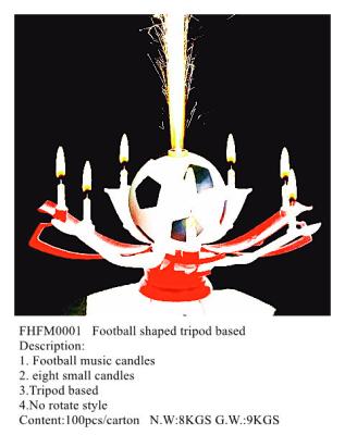 China Music candles Football shaped single layer art candles for sale