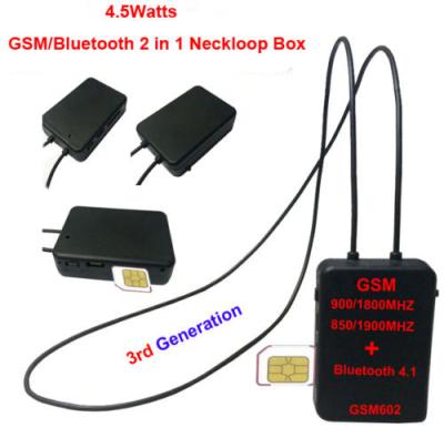 China 4.5 Watt Powerful GSM Box Neckloop with Black Megntic mini micro earpiec  Spy Wireless GSM Locket With Nano Earpiece Set for sale