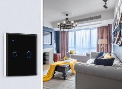 Chine synchronisation sans fil menée par mur de soutien de commutateur de panneau d'interrupteur de lampe de commutateur de contact de 220v WiFi et travail à télécommande avec Google à vendre