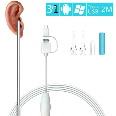 China In Ear Cleaning Endoscope USB Visual Ear Spoon 5.5mm 0.3MP Mini Camera Android PC Ear pick Otoscope Borescope Tool Healt for sale