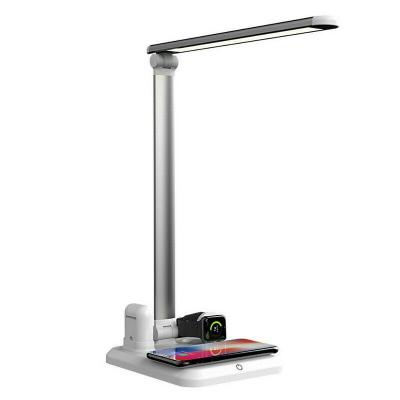 China 2020 Wholesale The Best New High Quality 4 in 1 LED Table Lamp Light Qi Wireless Fast Charger For iPhone Apple Watch Air for sale