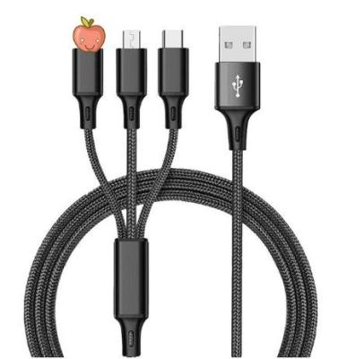 China Cxfhgy Data Line 3 in 1 cable For Android iphone Type-c Mobile Phone Multi-function Usb One Dragging Three Data Charge C for sale