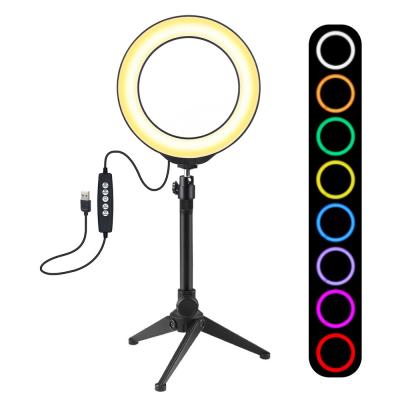 China Cxfhgy 6.2 inch 160mm USB 10 Modes 8 Colors RGBW Adjustable Dimmable LED Round Rings Vlogging Photography Lamp Video Lig zu verkaufen