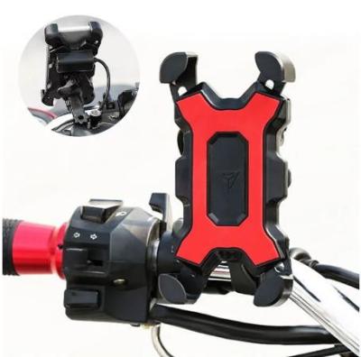 China Cxfhgy Bicycle Mobile Phone Holder Handlebar Mirror Mount Stand USB Charger Motorcycle Cellphone Clip Bracket For Iphon for sale