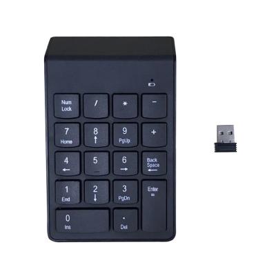 China Cxfhgy Portable Small-Size 2.4GHz Wireless Numeric Keypad Numpad 18 Keys Digital Keyboard For Accounting Teller Laptop N for sale