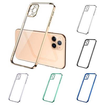 China Cxfhgy  Electroplate TPU Soft Case For iPhone 12 Mini 12 Pro Max For iPhone 12 Pro 6.1'' Case Soft Silicone Transparent zu verkaufen