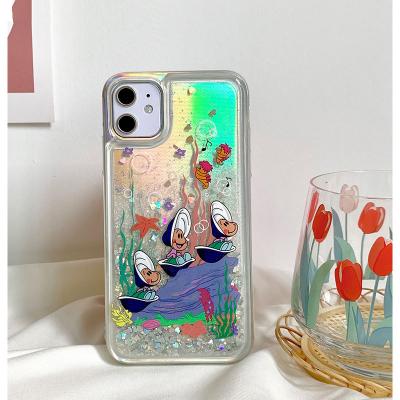 China Cxfhgy Cute Conch Shell Flash TPU+PC Handset Dynamic Liquid Quicksand Cover for iPhone 12 11 Pro Max XS 7 8 Plus XR X SE zu verkaufen