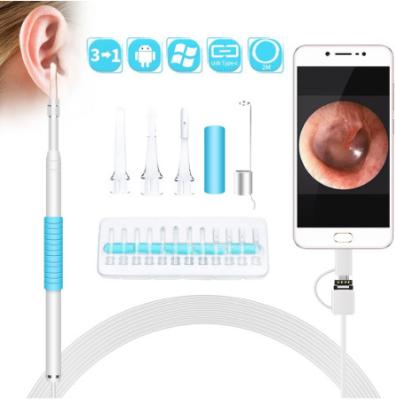 Chine Cxfhgy In Ear Cleaning Endoscope USB Visual Ear Spoon 5.5mm 0.3MP Mini Camera Android PC Ear pick Otoscope Borescope Too à vendre