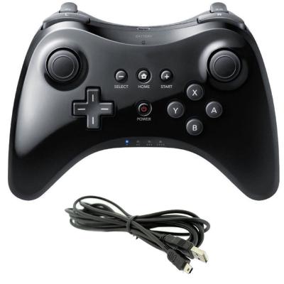 China Cxfhgy WIIU Wireless Classic Pro Controller Joystick Gamepad for Nintend WIIU Pro with USB Cable Wireless Controller for sale