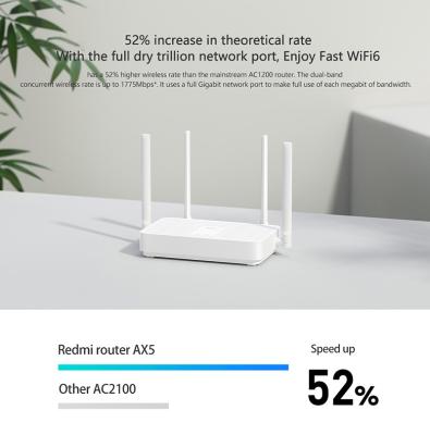 China Cxfhgy2021 New Router AX5 WiFi 6 2.4G /5G dual Frequency Mesh network Wifi Repeater 4 High Gain Antennas signal extender for sale