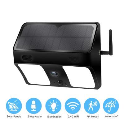 Chine Outdoor Wireless IP Camera 1080P WiFi Wide-Angle Solar Battery Wall Light Ip66 Waterproof Surveillance Camera For Garden à vendre