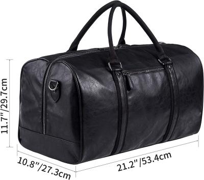 China Fashion Set Leather Duffel Bags For Men Foldable Travel Bag for sale