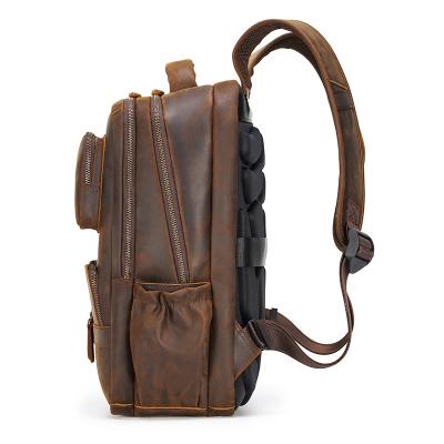 China High quality anti-theft cheap Italian leather backpack price leather backpack for men retro cowhide genuine leather backpack male for sale