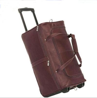 China Large Capacity China Supplier Wholesale Leather Duffle Bag Luggage Bags For Men Rolling Luggage Bags for sale