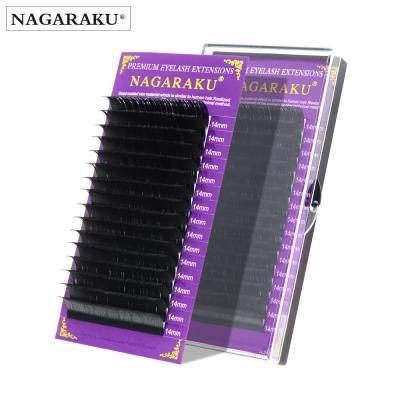 China Natural soft nagaraku eyelash extensions individual eyelash extension supplies false eyelash extensions nagaraku wick wholesale trays for sale