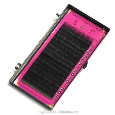 China Wholesale High Quality Synthetic Mink Eyelash Extension Mink Eyelashes S&C Hair Wicks Private Label Lashes for sale