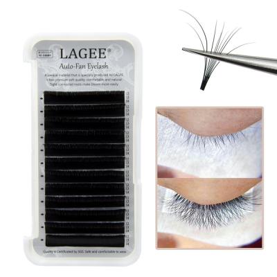 China LAGEE Mink Fan Thick Easy Eyelash Extensions Synthetic Auto-Flower Whips Blooming Eyelash Extension for sale