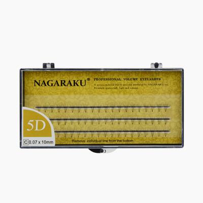 China Private label eyalash extension streaks eyalash hair NAGARAKU 5D eyelash extension synthetic wholesale individual eyelash extension for sale