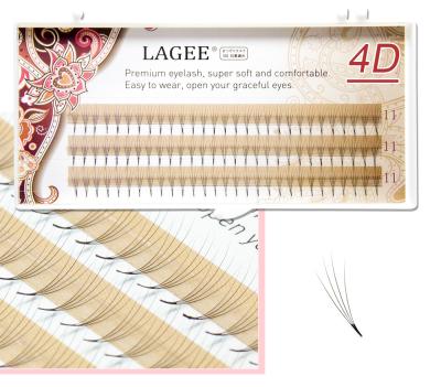 China 4D Volume Eyelash Makeup Eyelash Extensions Synthetic Handmade Black Mink Fake Hair Eyelash Premade Fan for sale