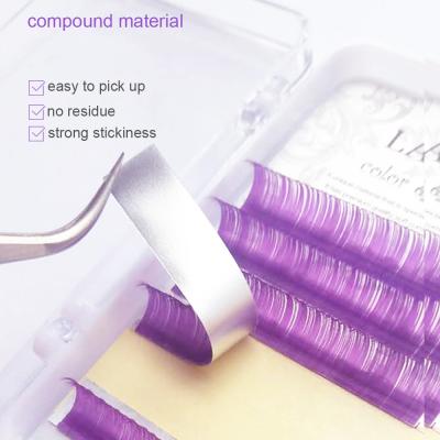 China Premium Soft Natural Eyelashes Wholesale Soft Natural Eyelash Extension Purple Eyelashes Clean Branded Purple False Lashes for sale